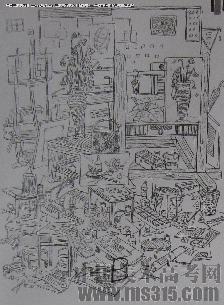 2009年江南大学素描优秀试卷8