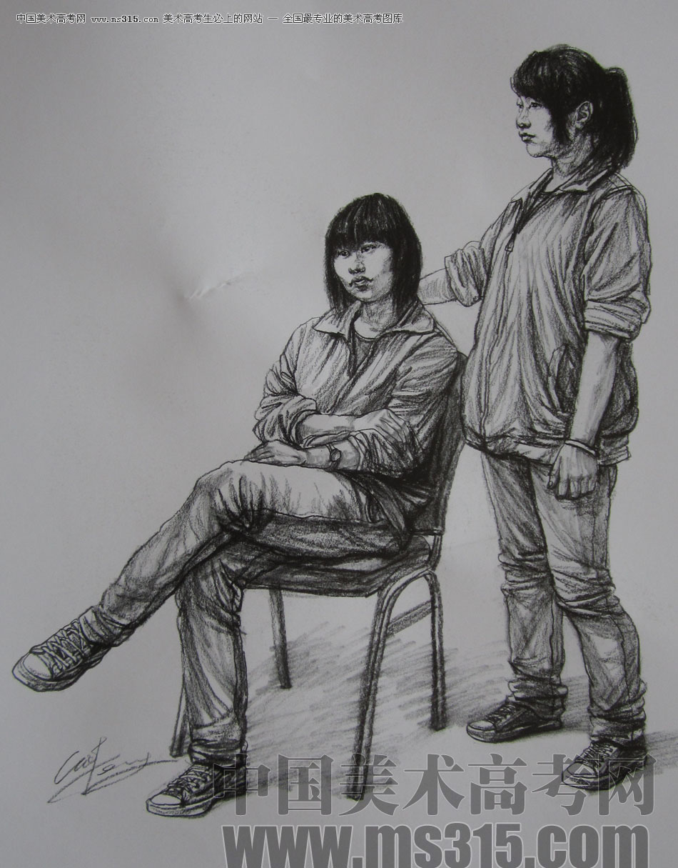 山西美术联考状元曹峰人物速写优秀作品3