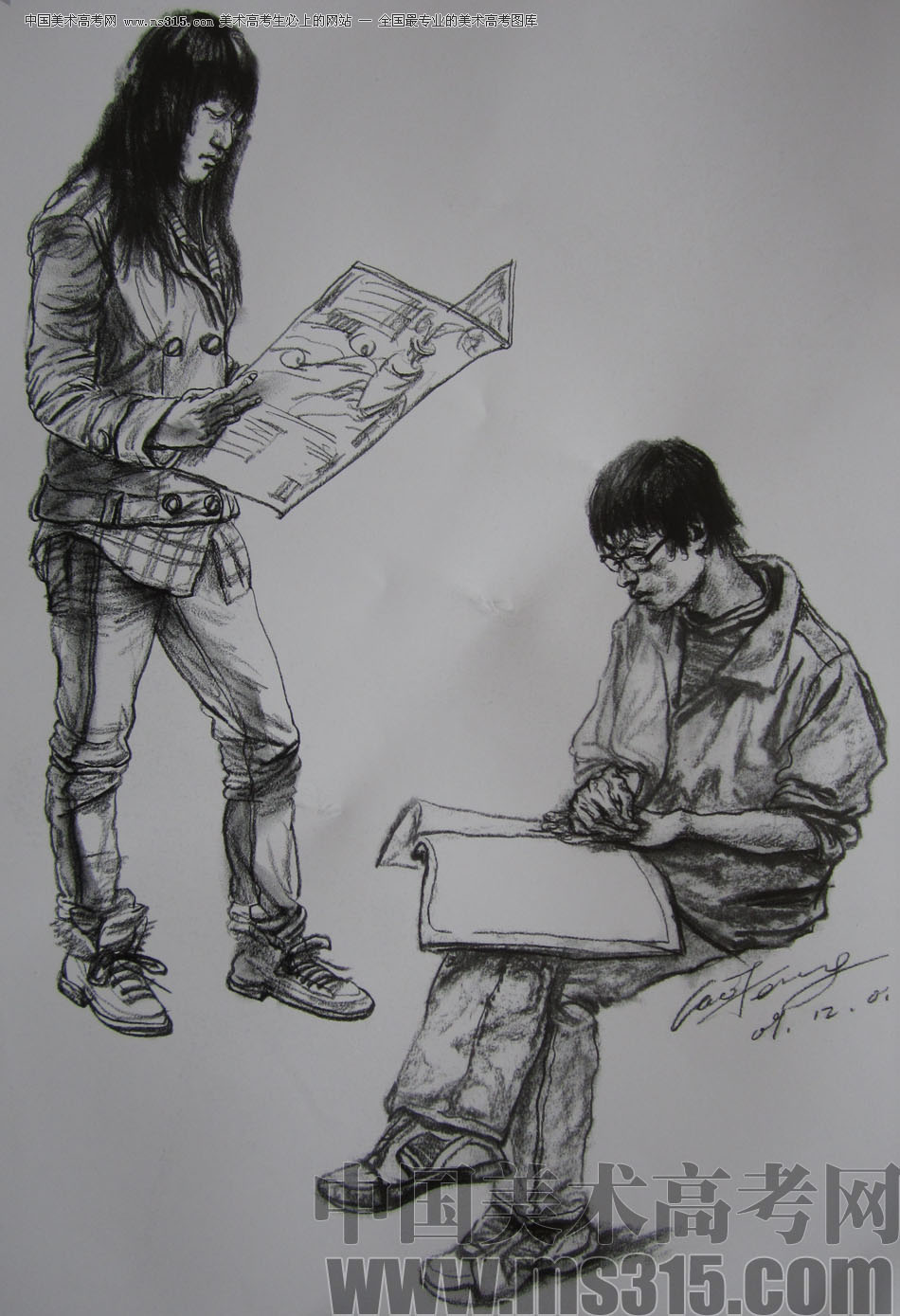 山西美术联考状元曹峰人物速写优秀作品32