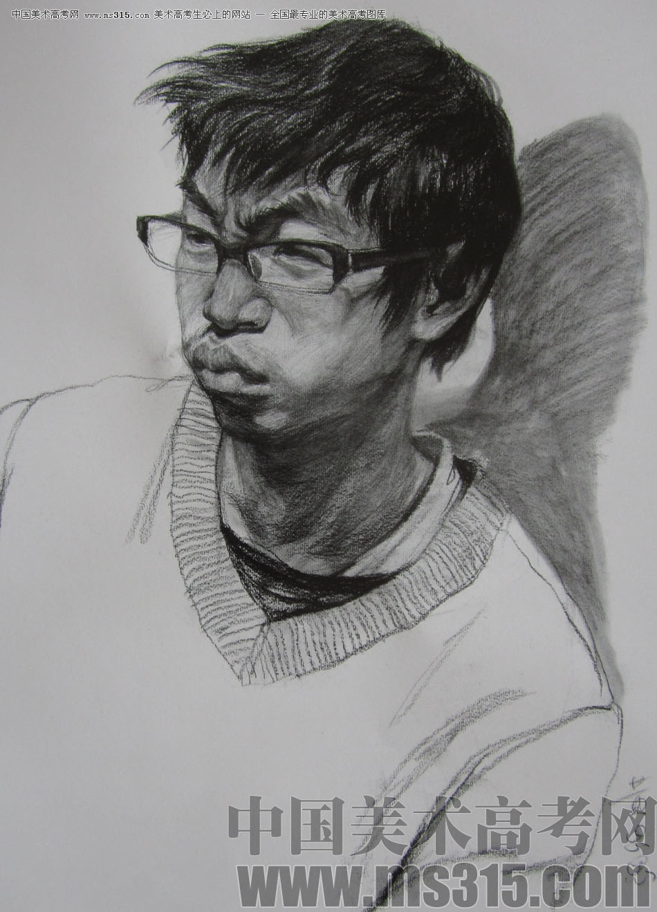 央美清华双状元黄思思素描头像优秀作品7