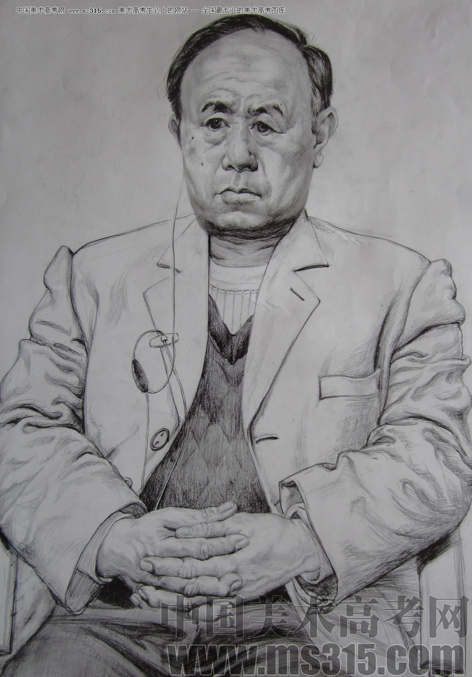 中央美术学院状元郑博元作品4（素描半身像）