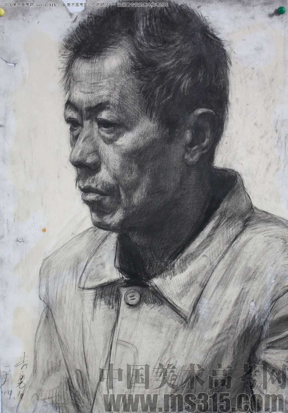郑州极点画室素描投稿作品1