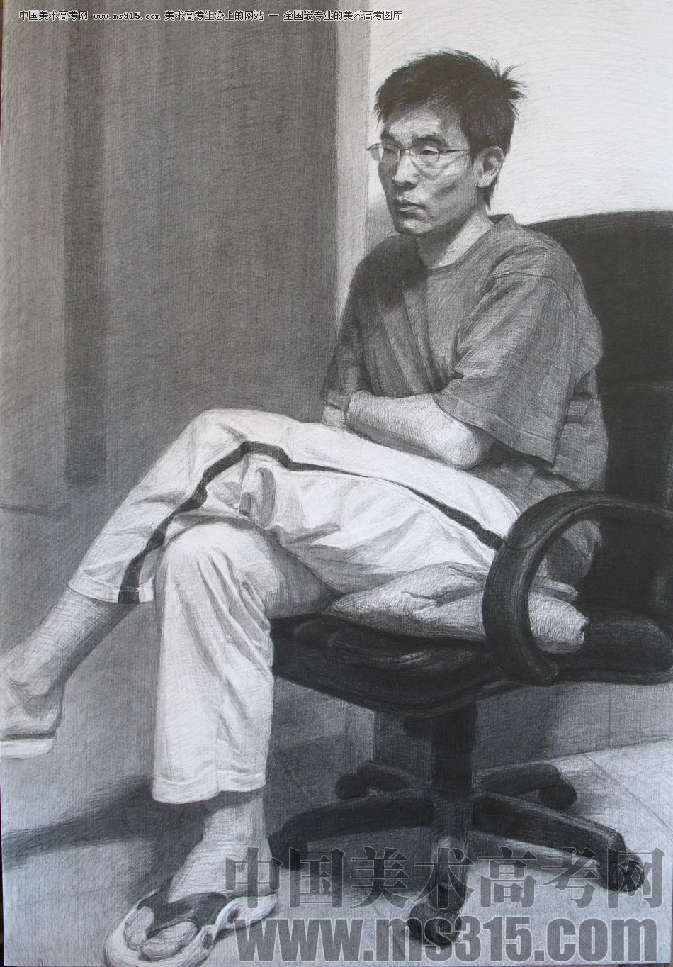 郑州极点画室素描投稿作品3
