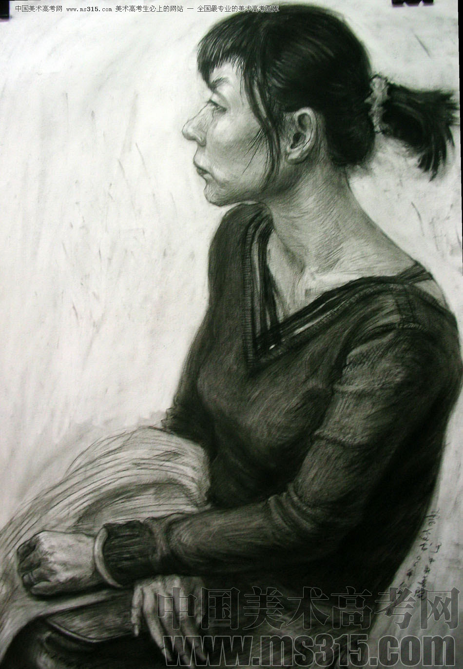 郑州极点画室素描投稿作品2