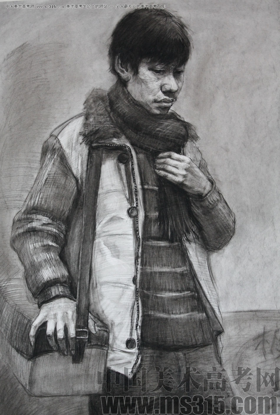 郑州极点画室素描投稿作品5