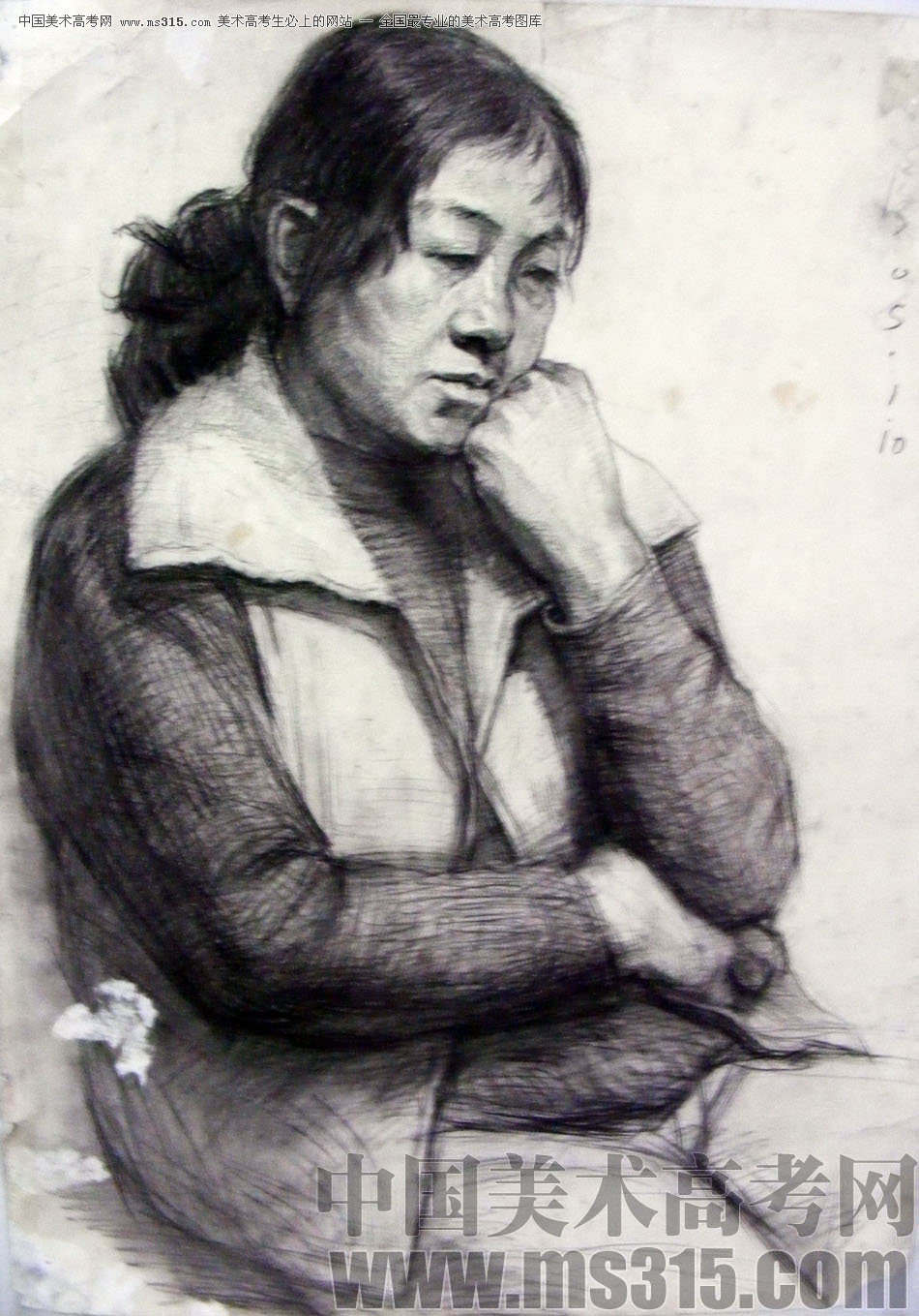 郑州极点画室素描投稿作品7