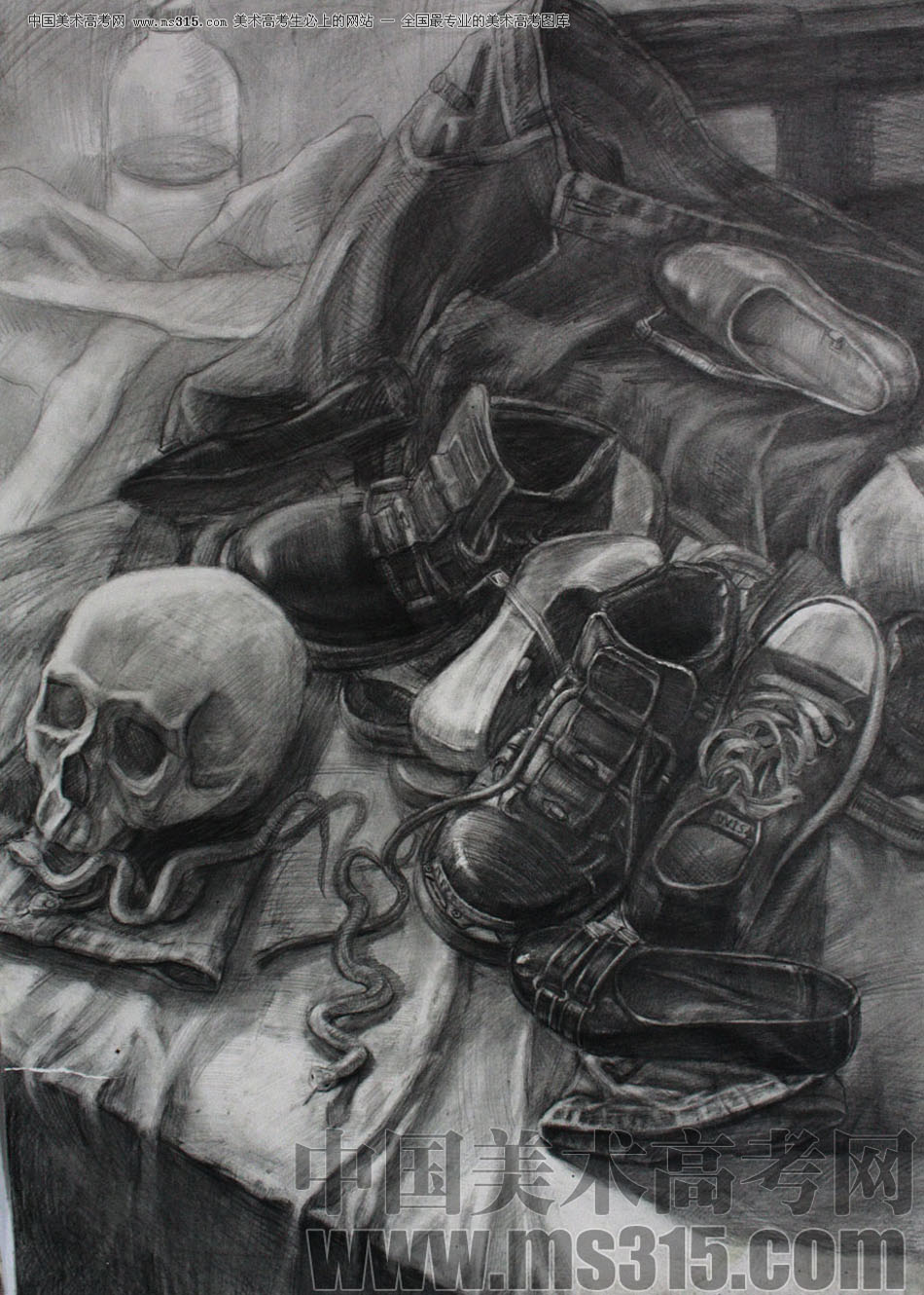 郑州极点画室素描投稿作品11