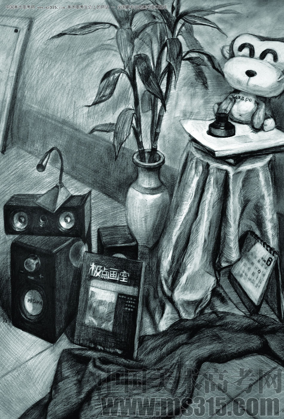 郑州极点画室素描投稿作品10