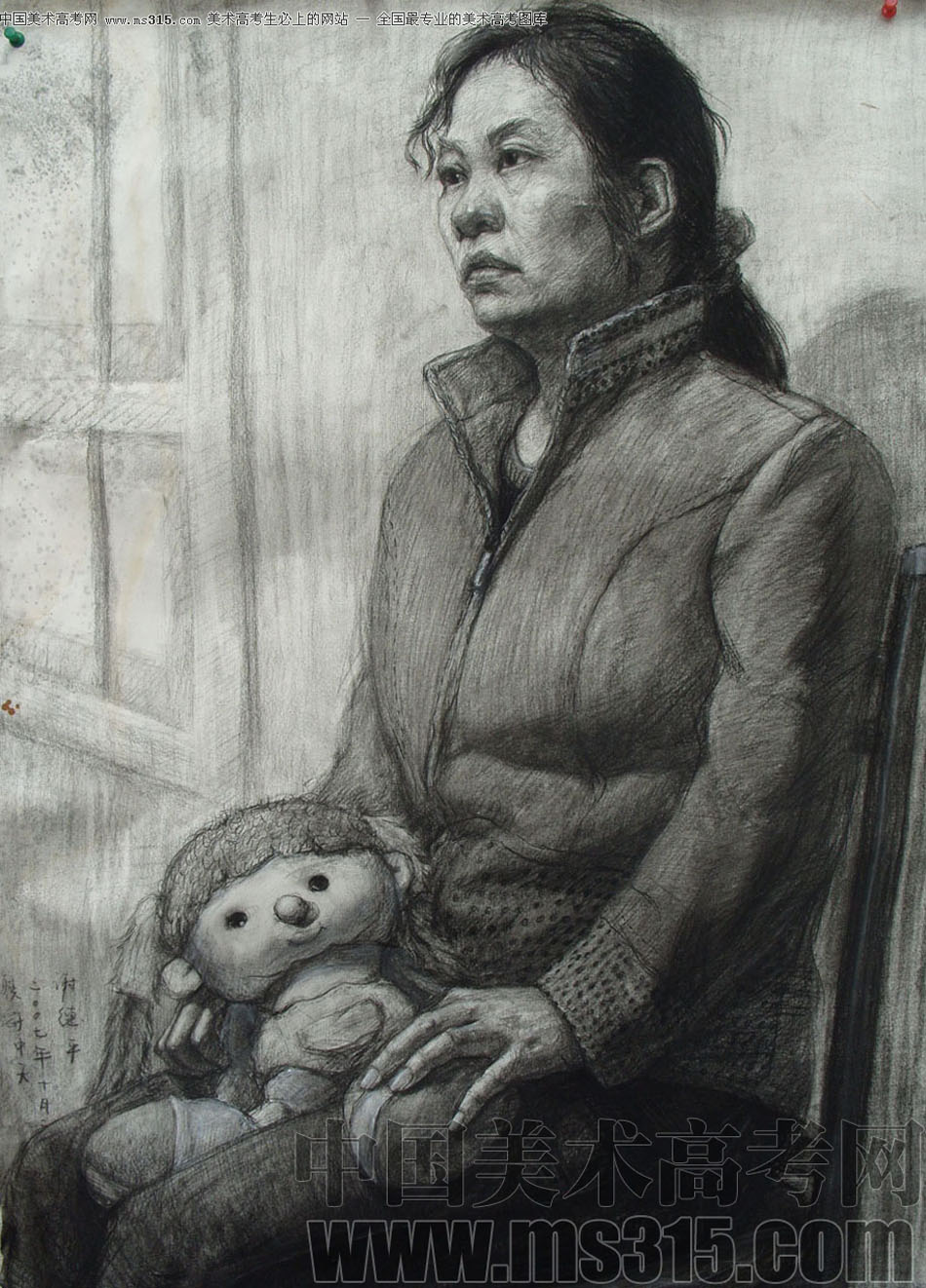 北京京美画室投稿作品6（素描半身像）