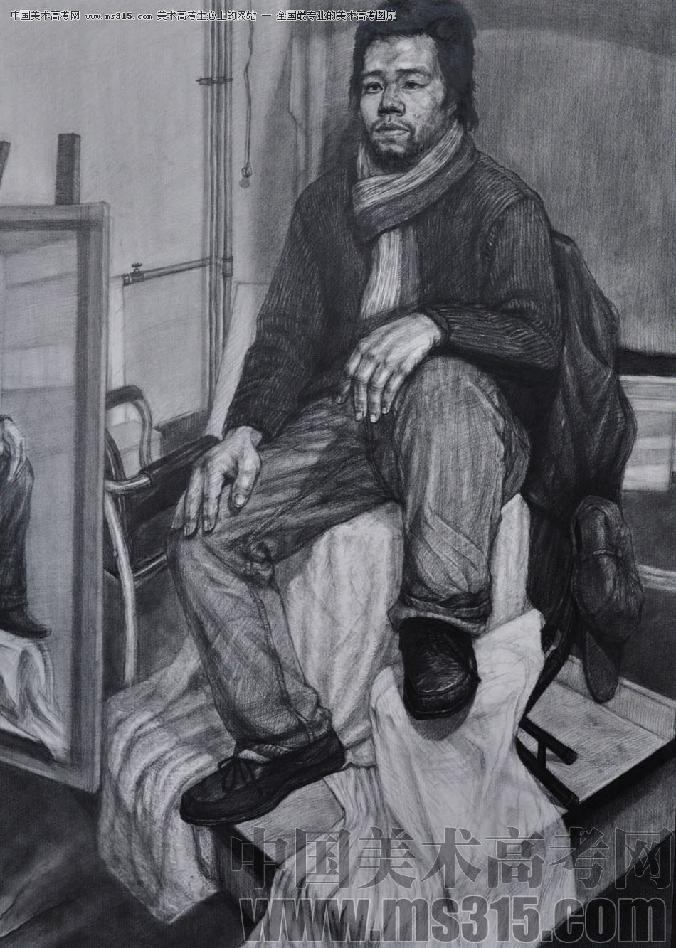 北京京美画室投稿作品7（素描半身像）