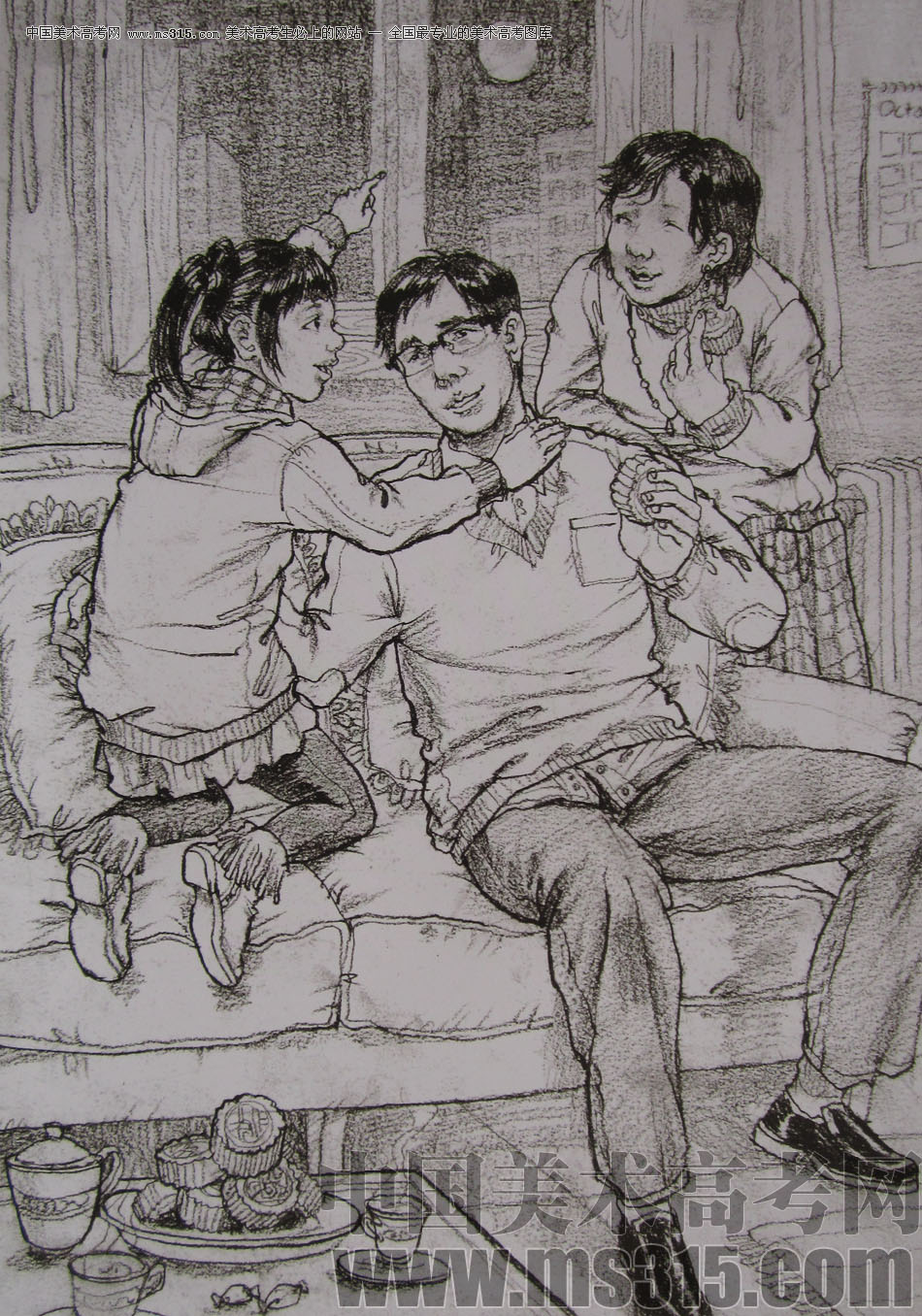 2012年清华大学美术学院速写高分试卷1（设计）