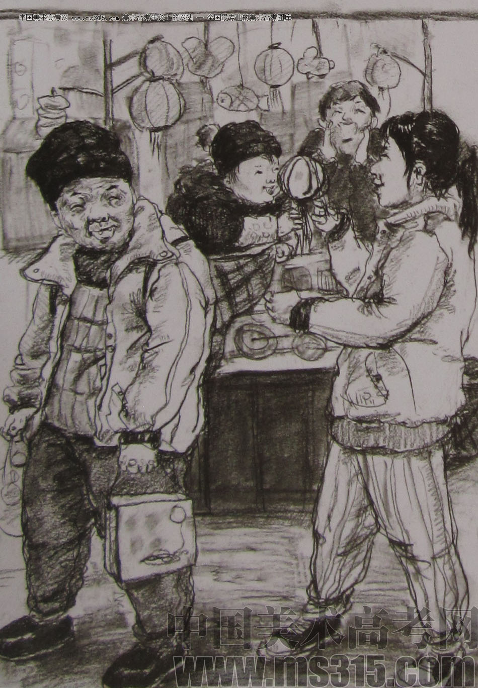 2012年清华大学美术学院速写高分试卷5（设计）
