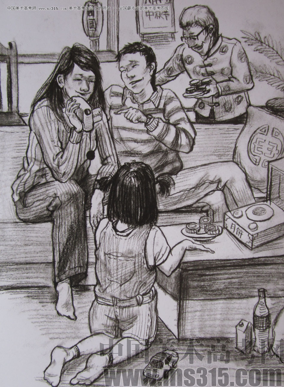 2012年清华大学美术学院速写高分试卷19（设计）