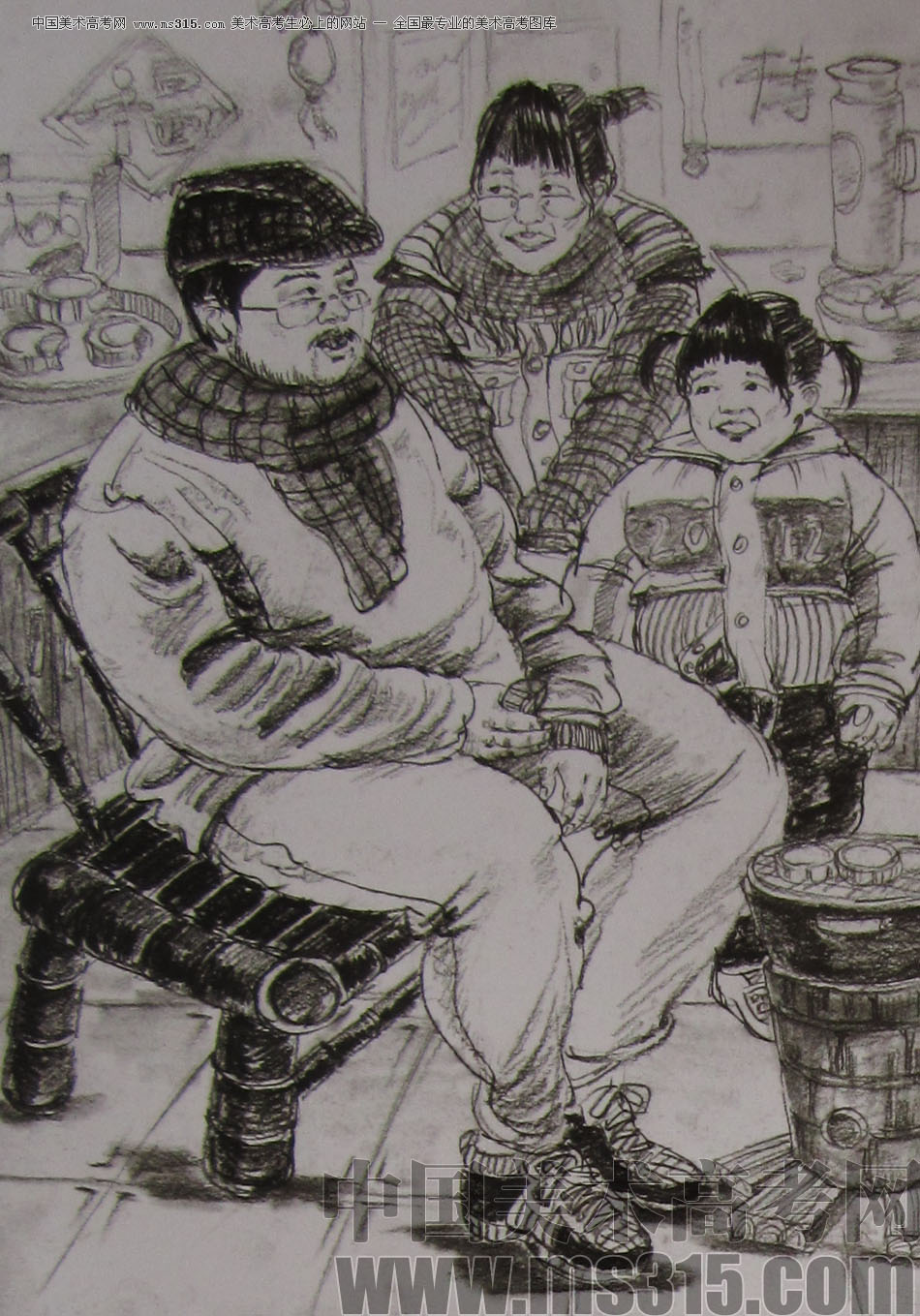 2012年清华大学美术学院速写高分试卷20（设计）