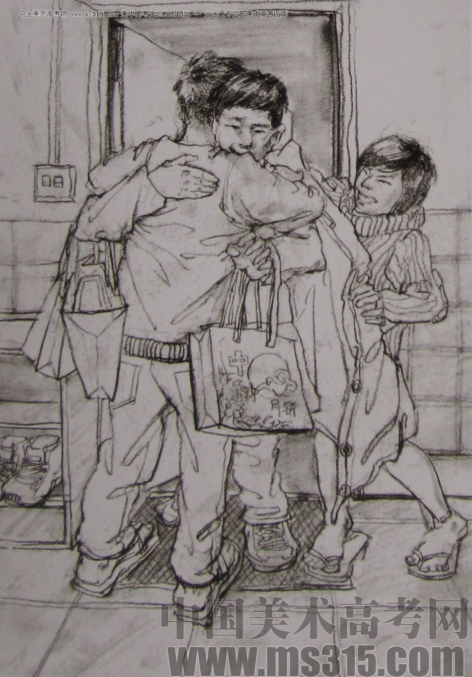 2012年清华大学美术学院速写高分试卷46（设计）