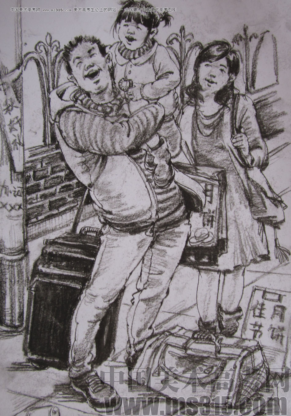 2012年清华大学美术学院速写高分试卷48（设计）