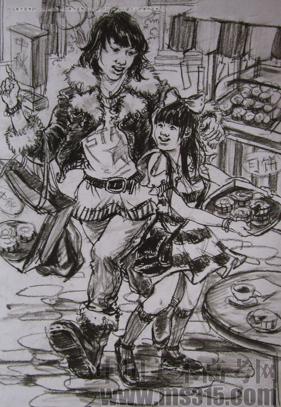 2012年清华大学美术学院速写高分试卷25（设计）
