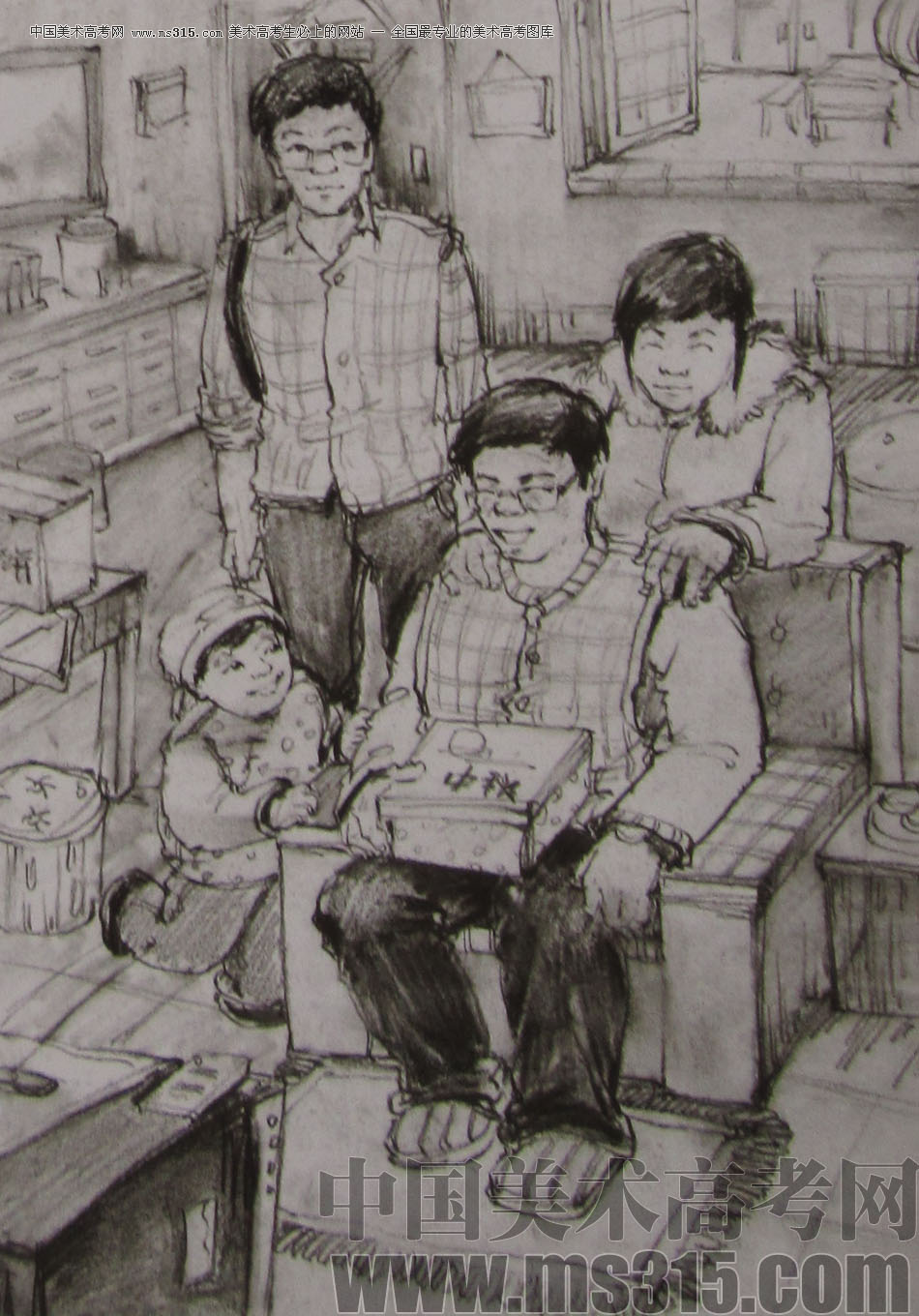 2012年清华大学美术学院速写高分试卷31（设计）