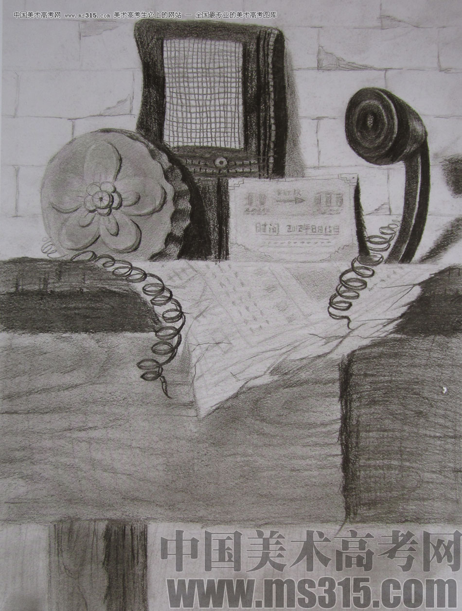 2012年清华大学美术学院素描高分试卷1（设计）