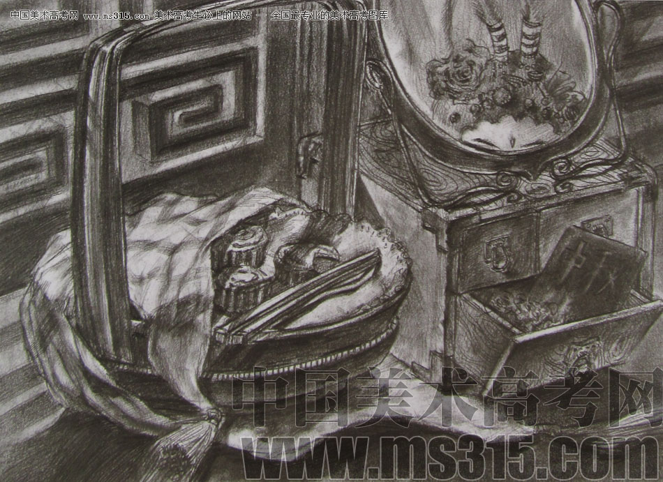 2012年清华大学美术学院素描高分试卷18（设计）