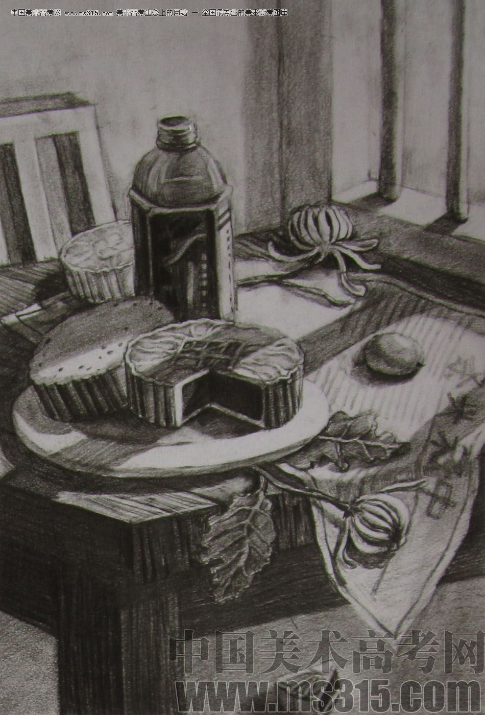 2012年清华大学美术学院素描高分试卷23（设计）