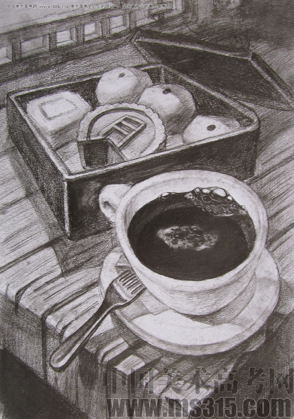 2012年清华大学美术学院素描高分试卷26（设计）