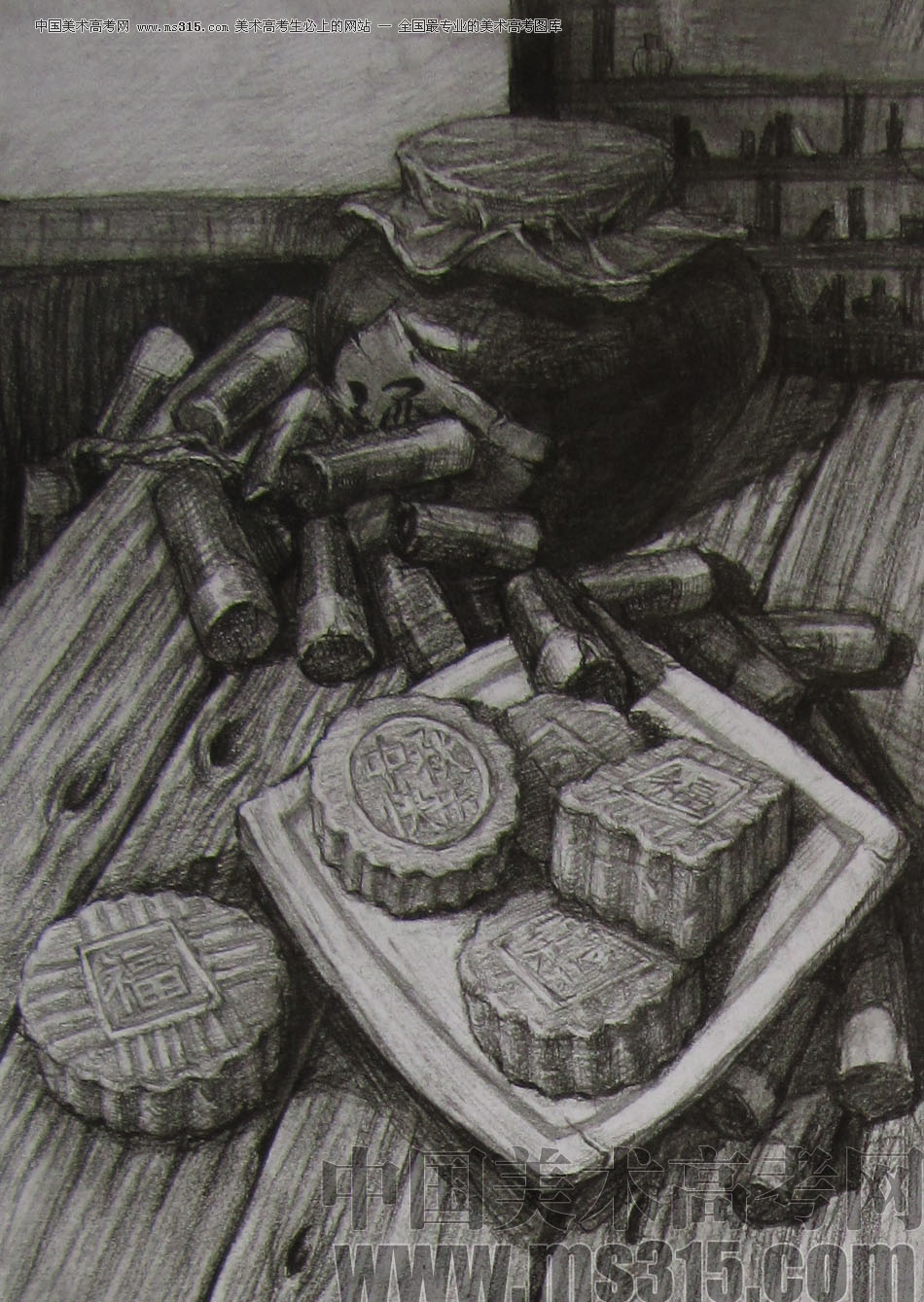 2012年清华大学美术学院素描高分试卷27（设计）