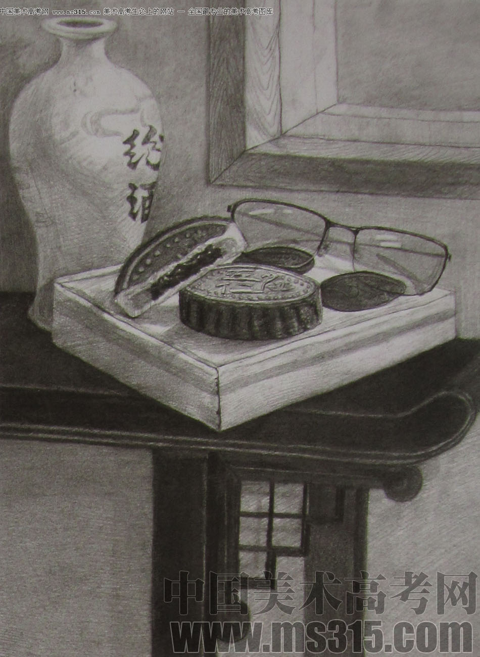 2012年清华大学美术学院素描高分试卷29（设计）