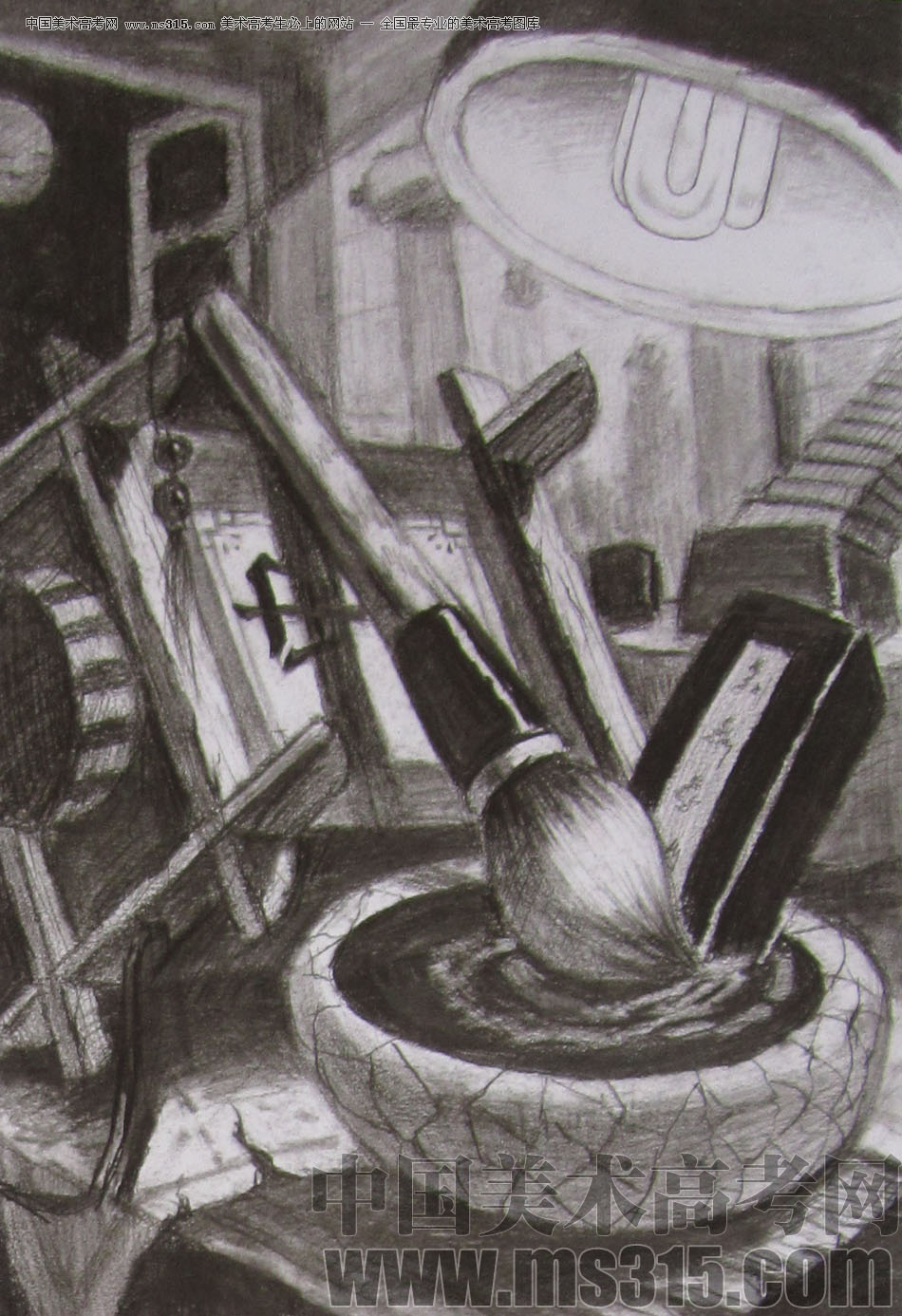 2012年清华大学美术学院素描高分试卷66（设计）