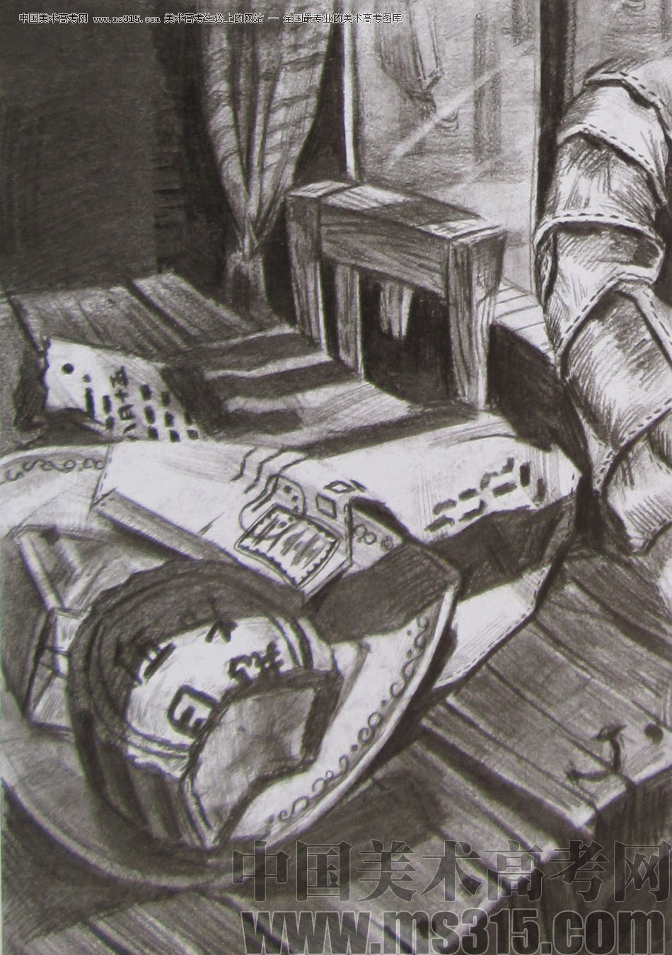 2012年清华大学美术学院素描高分试卷67（设计）