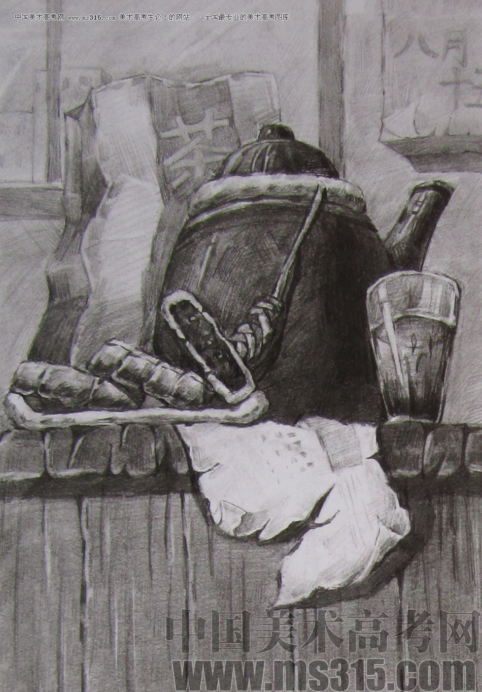 2012年清华大学美术学院素描高分试卷79（设计）