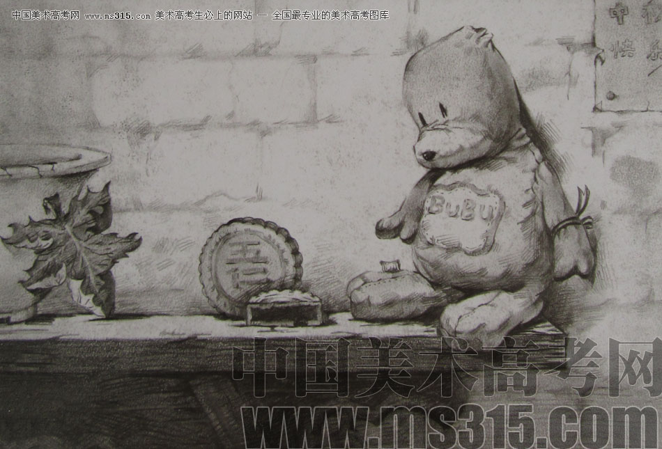 2012年清华大学美术学院素描高分试卷85（设计）