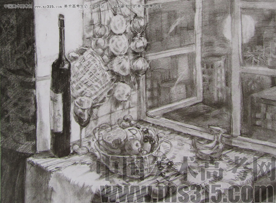 2012年清华大学美术学院素描高分试卷47（设计）
