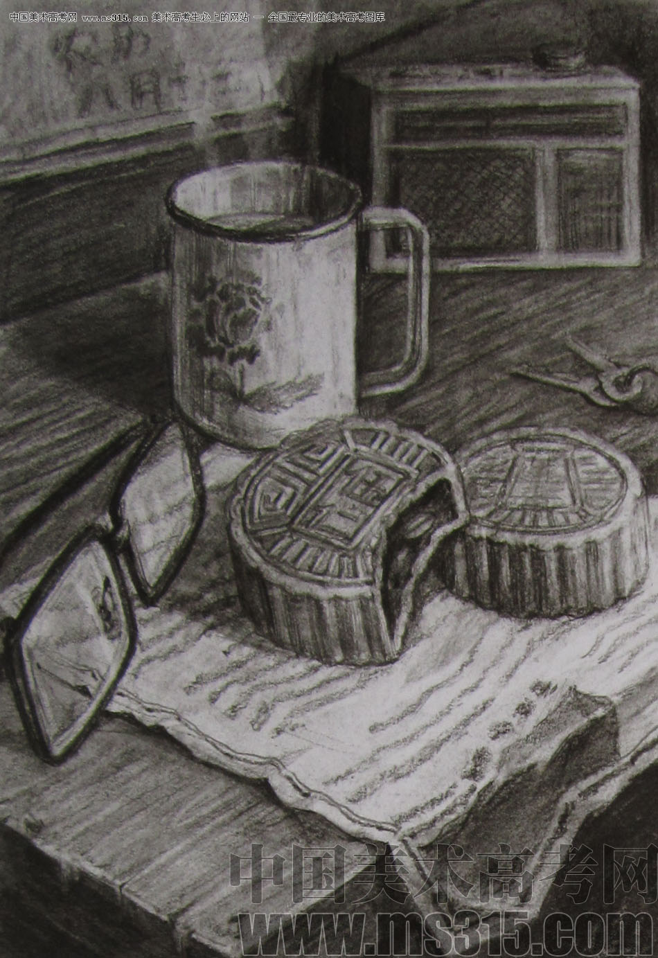 2012年清华大学美术学院素描高分试卷50（设计）