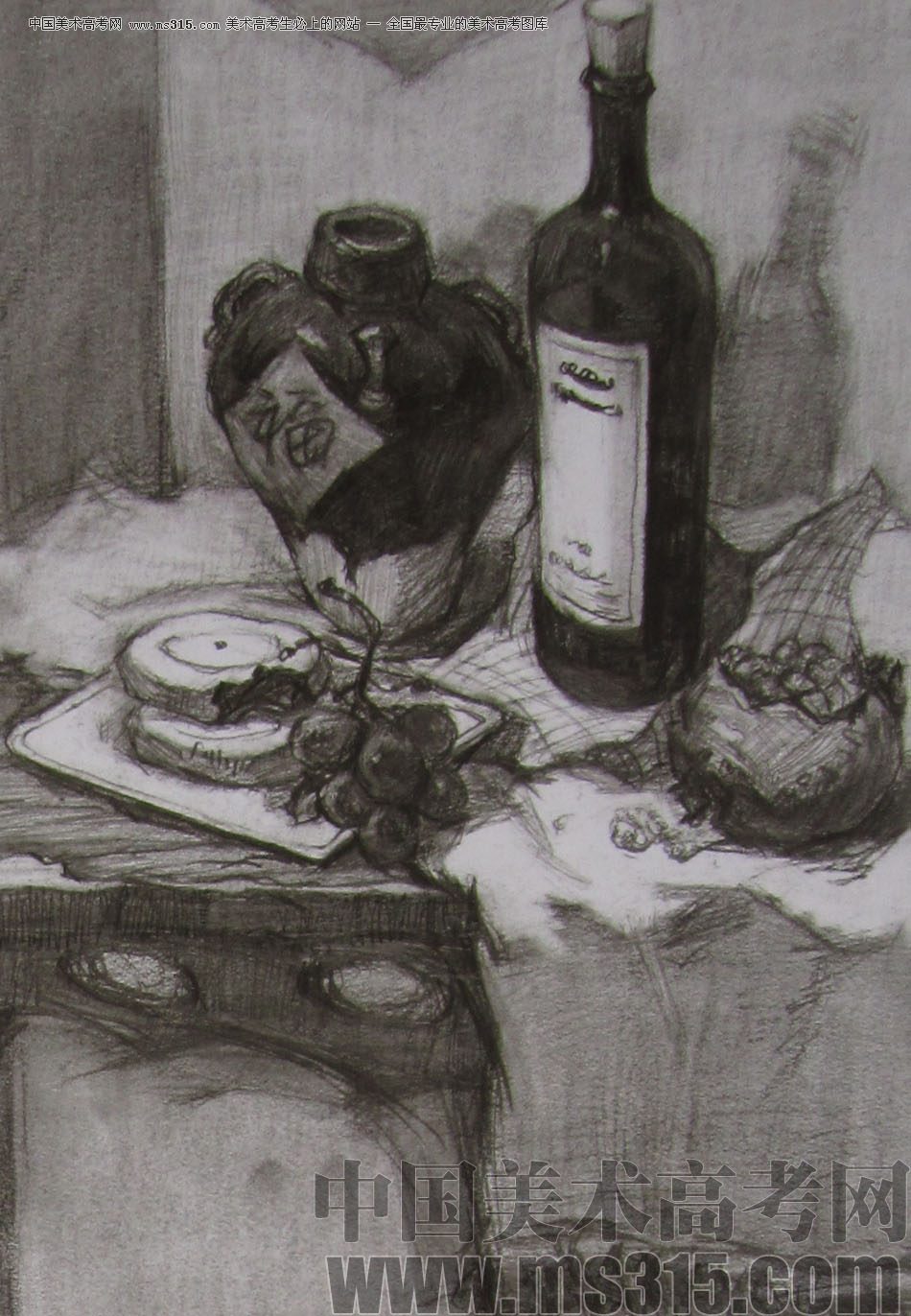 2012年清华大学美术学院素描高分试卷51（设计）