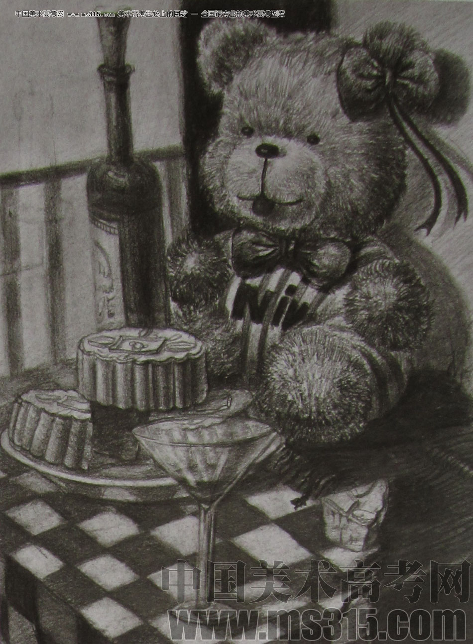 2012年清华大学美术学院素描高分试卷97（设计）