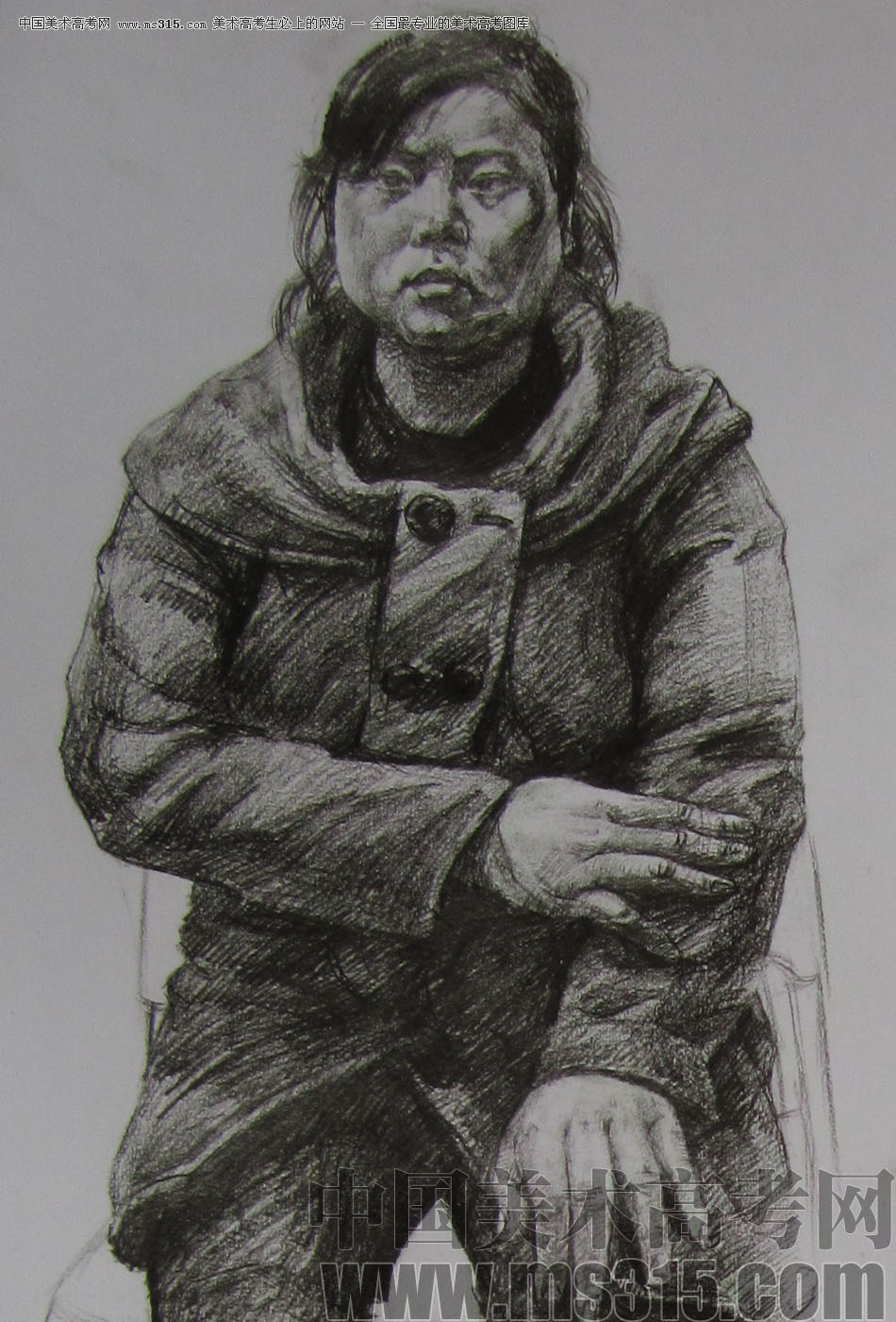 2012年清华大学美术学院素描高分试卷99（造型）