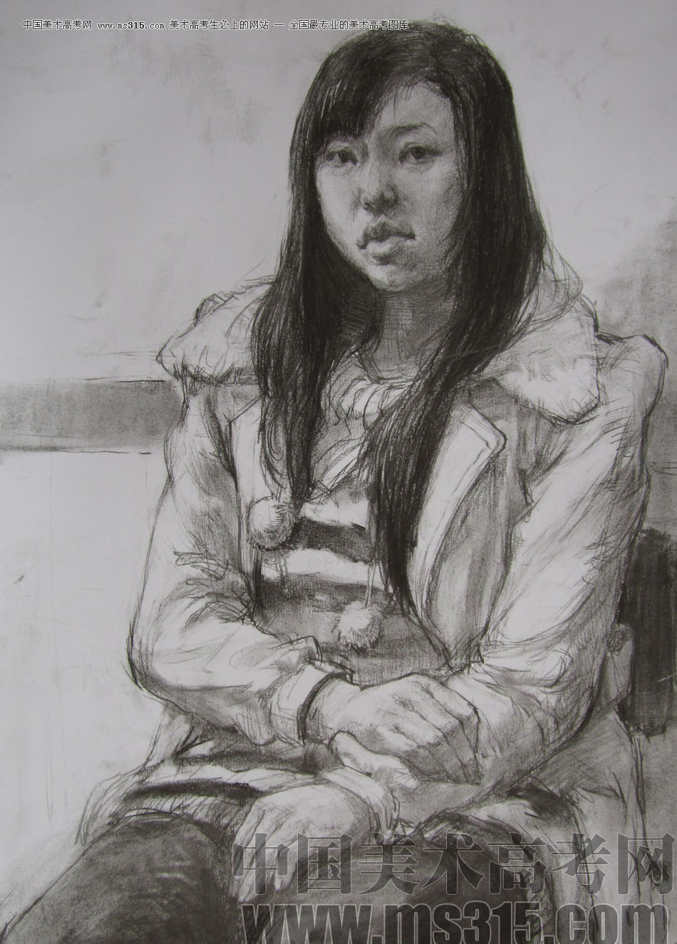 2012年清华大学美术学院素描高分试卷113（造型）