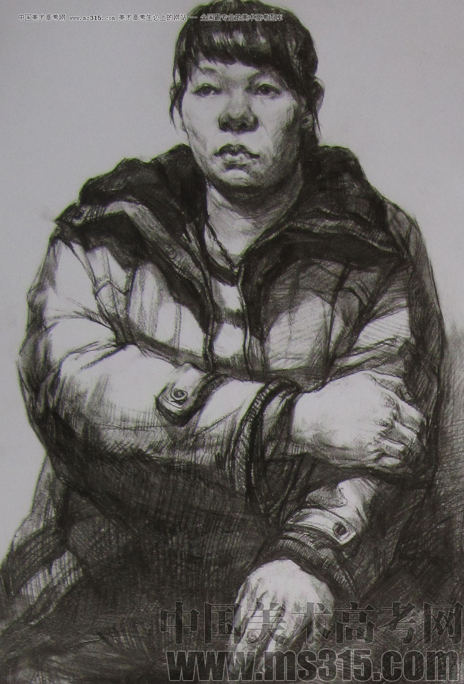 2012年清华大学美术学院素描高分试卷115（造型）
