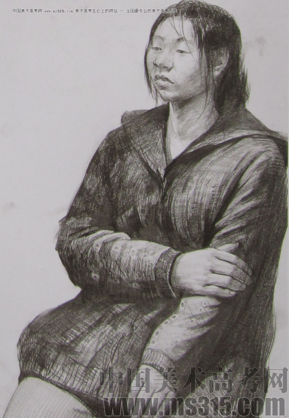 2012年清华大学美术学院素描高分试卷118（造型）