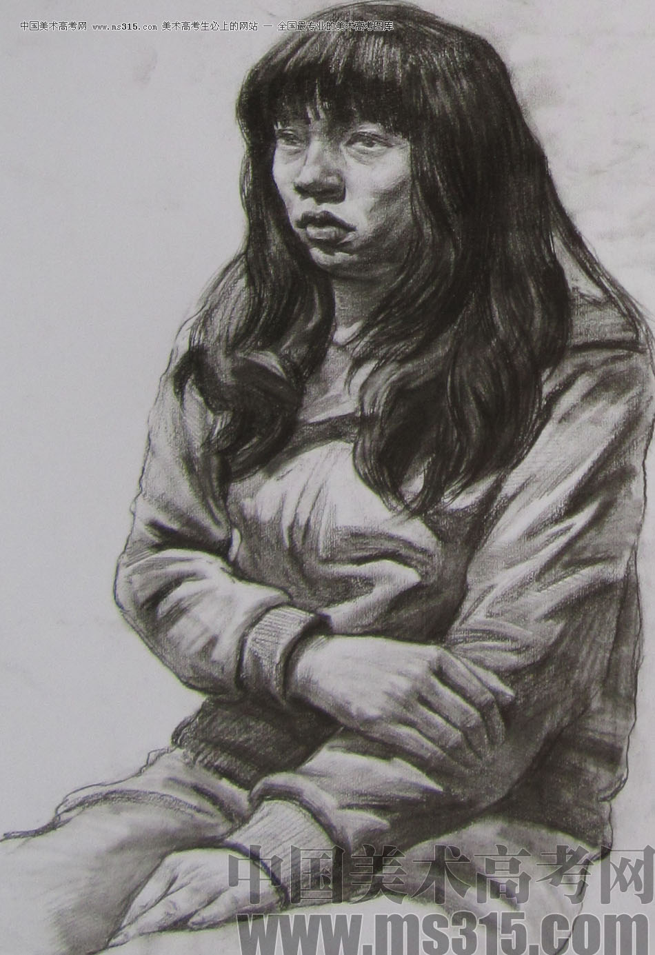 2012年清华大学美术学院素描高分试卷117（造型）