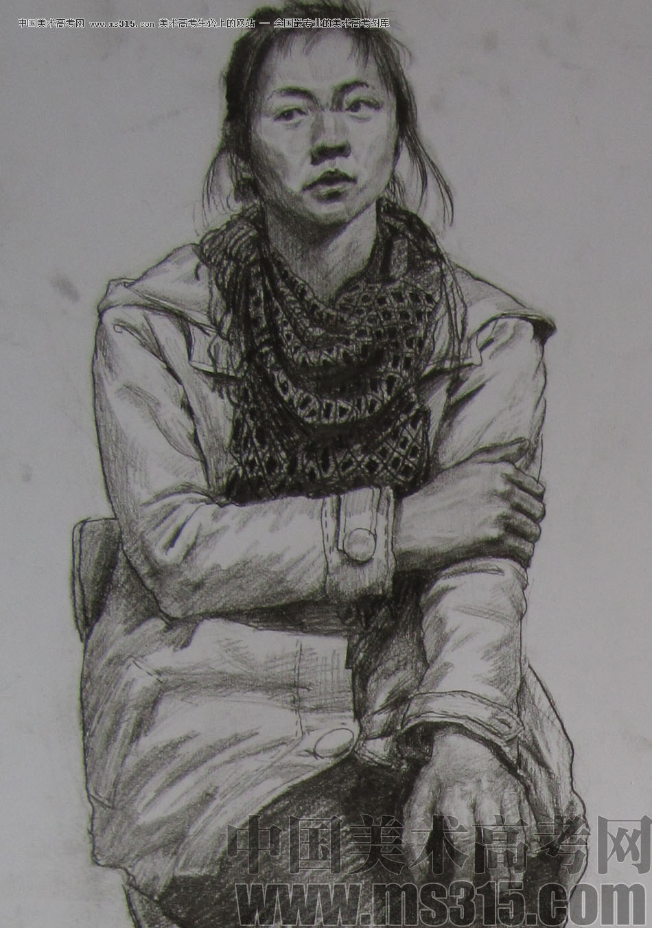2012年清华大学美术学院素描高分试卷120（造型）