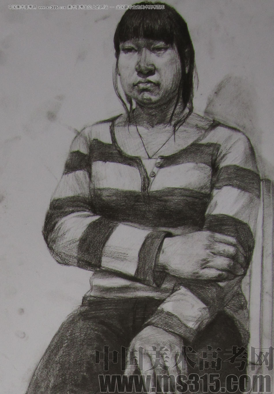 2012年清华大学美术学院素描高分试卷122（造型）