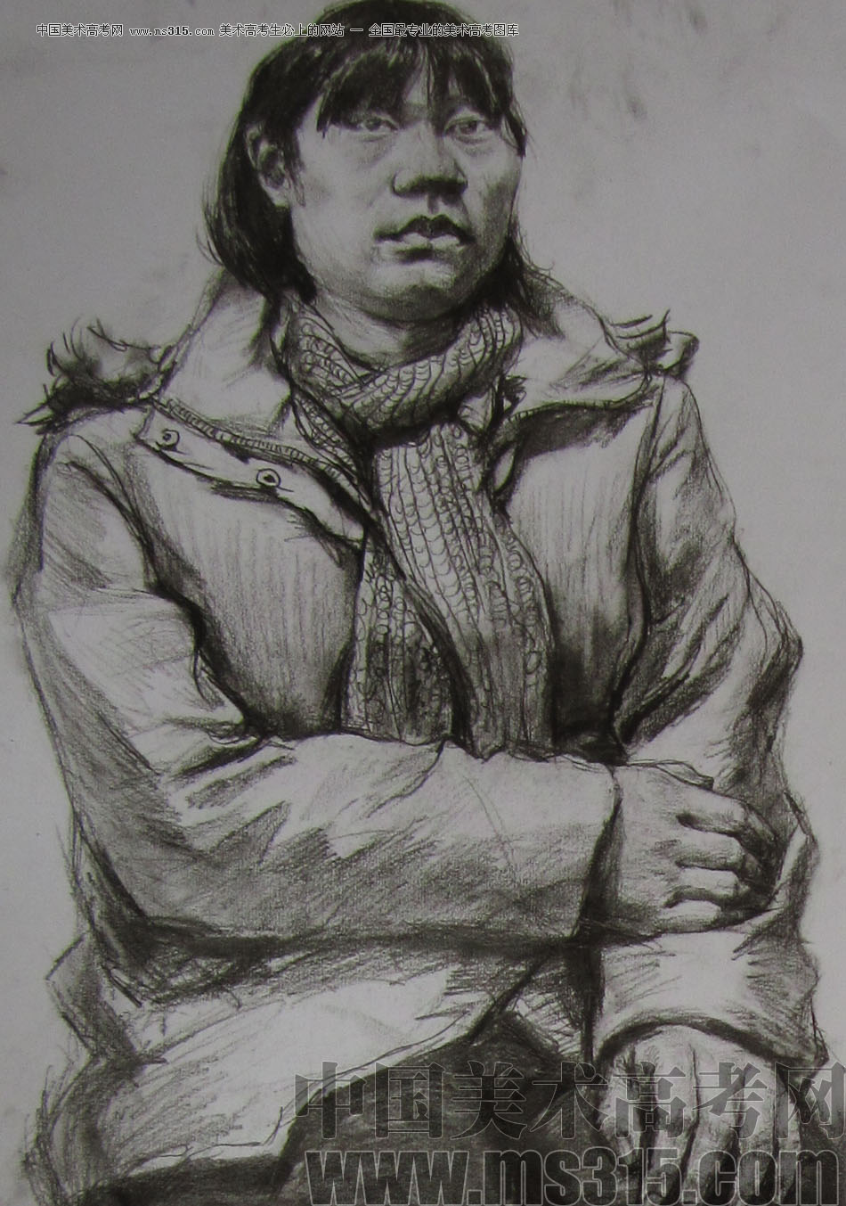 2012年清华大学美术学院素描高分试卷123（造型）