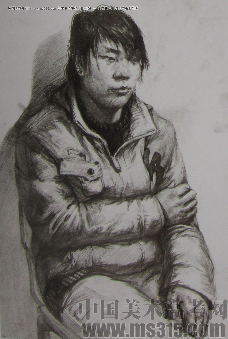 2012年清华大学美术学院素描高分试卷124（造型）