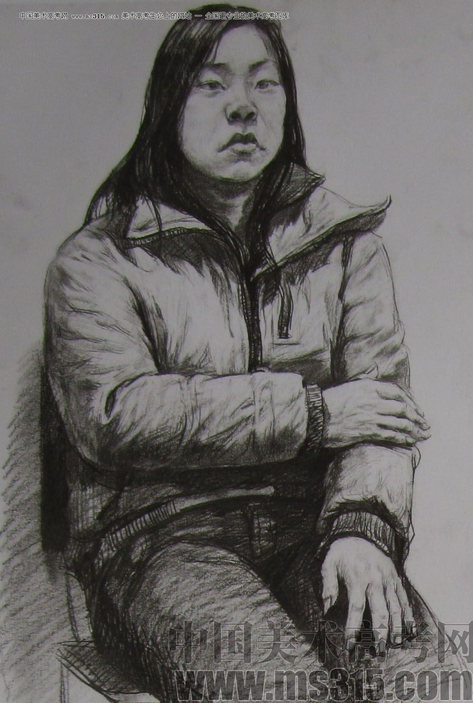 2012年清华大学美术学院素描高分试卷127（造型）