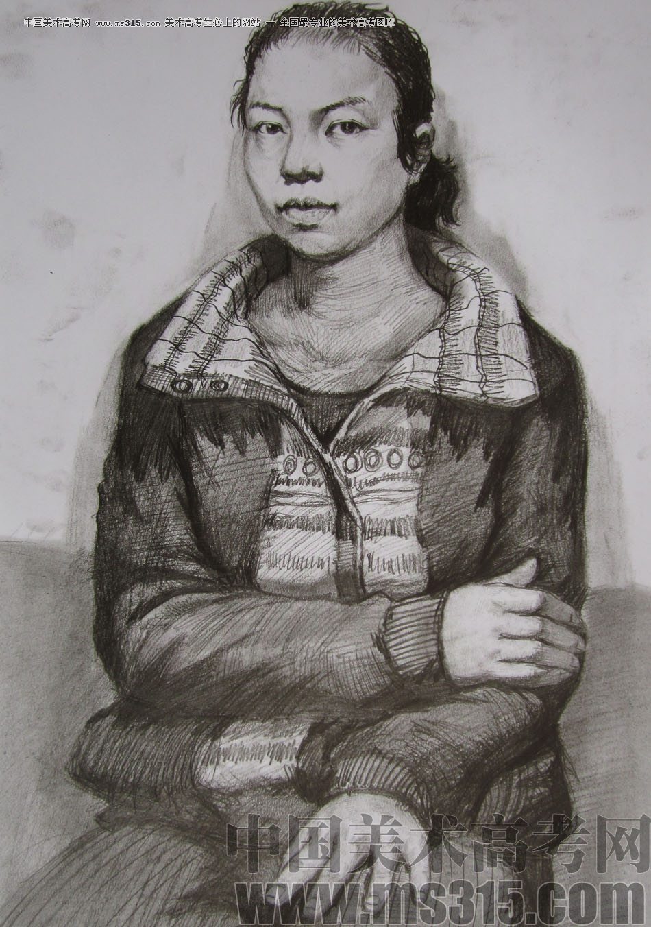 2012年清华大学美术学院素描高分试卷126（造型）