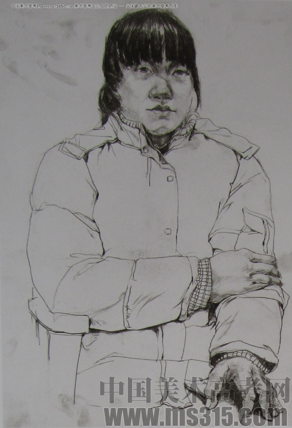 2012年清华大学美术学院素描高分试卷103（造型）