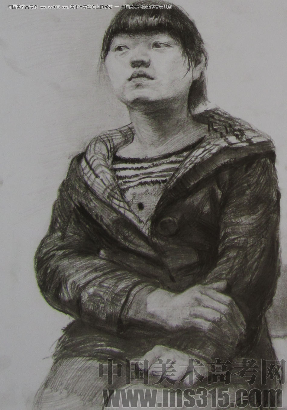 2012年清华大学美术学院素描高分试卷104（造型）