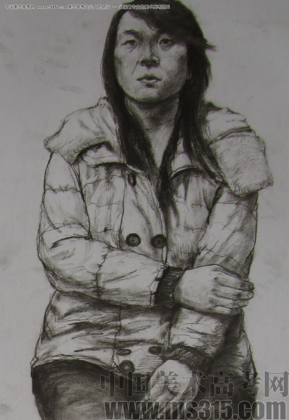 2012年清华大学美术学院素描高分试卷105（造型）